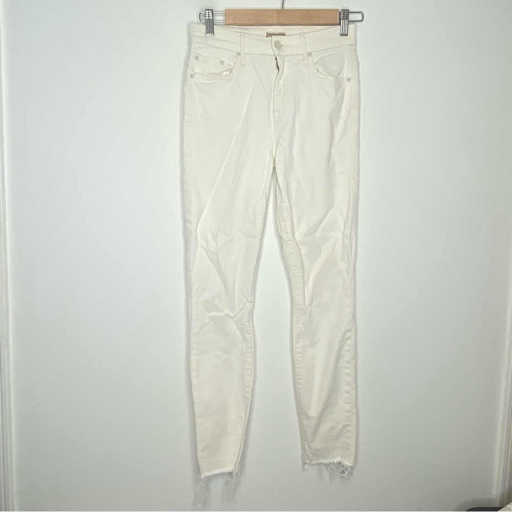 Mother size 25 High Waisted Ankle Fray Jeans Whipping the Cream